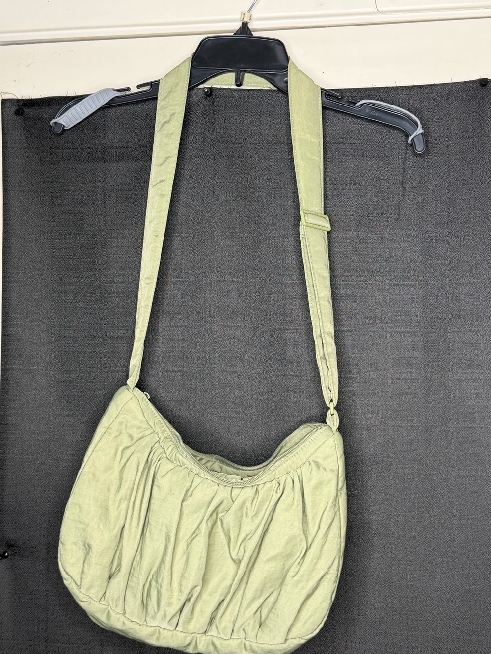 Light Sage Women's Shoulder Bag with Adjustable Strap